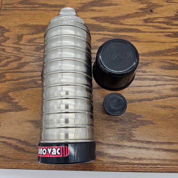 UnoVac 1 Qt Coffee Thermos Stainless Steel Retro Unbreakable Union Mfg Co 291283 - Picture 5 of 6